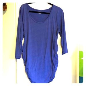 Motherhood Maternity 3/4 sleeve blue top